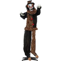 1,7m Halloween Dekoration Horror-Clown Spezialeffekten Soundfunktion von Outsunny