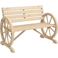 2-Sitzer Gartenbank, wetterfest Sitzbank, Gartenmöbel mit Rücken, Armlehnen im Rädernform Parkbank 240kg belastbar, Balkonbank, Holzbank für Balkon, 2-Sitzer Gartenbank, wetterfest Sitzbank, Gartenmöbel mit Rücken, Armlehnen im Rädernform Parkbank 240kg belastbar, Balkonbank, Holzbank für Balkon, von Outsunny