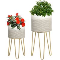 2er-Set Pflanzenständer, Pflanztöpfe, Blumentöpfe, Blumenständer von Outsunny