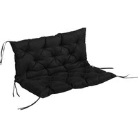 3 Sitzer Bankauflage 100x98x8 cm Bankkissen mit Bändern, Sitzkissen Stuhlkissen von Outsunny