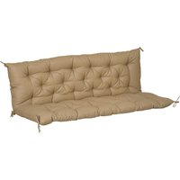 3 Sitzer Bankauflage 150x98x8 cm Bankkissen mit Bändern, Sitzkissen Stuhlkissen von Outsunny