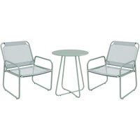 3tlg. Bistro-Set, Balkonmöbel-Set inkl. 1 Tisch, 2 Stühlen für Garten Grün von Outsunny