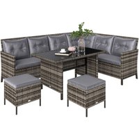 6 tlg. Sitzgarnitur Sitzgruppe Gartenset Sofagarnitur Gartenmöbel Set Lounge, Polyrattan, Grau - Outsunny 6 tlg. Sitzgarnitur Sitzgruppe Gartenset Sofagarnitur Gartenmöbel Set Lounge, Polyrattan, Grau - Outsunny von Outsunny