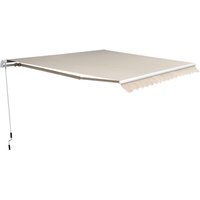 Alu-Gelenkarmmarkise creme B/H/L: ca. 450x0,3x300 cm von Outsunny