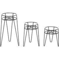 Blumenständer 3er Set Pflanzenständer für Blumentopf bis Ø16 cm von Outsunny