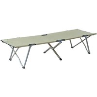 Campingbett Feldbett Klappbett Liege inkl. Tasche 193x64x40cm (Beige) von Outsunny