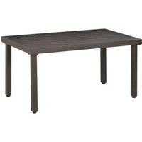 Couchtisch, Gartentisch mit Holzoptik, Kaffeetisch von Outsunny