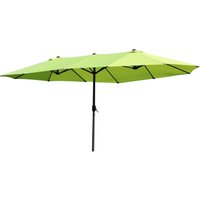 Doppelsonnenschirm Gartenschirm Marktschirm mit Handkurbel 460 x 270 cm von Outsunny