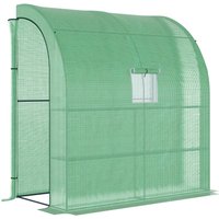 Foliengewächshaus mit 2 Türen Stahl PE Grün 200 x 100 x 213 cm Foliengewächshaus mit 2 Türen Stahl PE Grün 200 x 100 x 213 cm von Outsunny