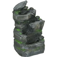 Gartenbrunnen Solar Springbrunnen mit 4 Stufen, LED-Beleuchtung Gartenbrunnen Solar Springbrunnen mit 4 Stufen, LED-Beleuchtung von Outsunny