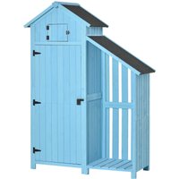 Gartenhaus Gerätehaus Geräteschuppen mit Brennholzlagerraum von Outsunny