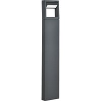 Gartenlampe mit LED dunkelgrau Aluminium Glas Gummi B/H/L: ca. 5x90x16 cm von Outsunny
