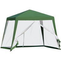 Gartenpavillon Pavillon Festzelt mit Moskitonetz Grün 3 x 3 m von Outsunny