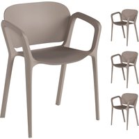 Gartenstuhl 4er Set wetterfest Gartenstühle aus Kunststoff Stapelstuhl mit Armlehne Rückenlehne stapelbar Terrassenstuhl bis 120 kg belastbar Gartenstuhl 4er Set wetterfest Gartenstühle aus Kunststoff Stapelstuhl mit Armlehne Rückenlehne stapelbar Terrassenstuhl bis 120 kg belastbar von Outsunny