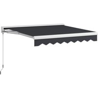 Gelenkarmmarkise 2,5 x 2 m Elektrische Markise mit Handkurbel Grau von Outsunny