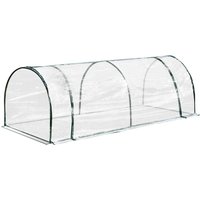 Gewächshaus Treibhaus Frühbeet Tür Pflanzenhaus Pflanzenaufzucht PVC von Outsunny