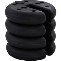 HOMCOM Partyzelt Gewicht Pavillongewicht befüllbar bis 5 kg aus HDPE-Kunststoff schwarz Ø25x6cm für stabile Zeltbefestigung   Aosom.de von Outsunny