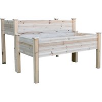 Hochbeet 2 Stufen Frühbeet Pflanzkasten mit Abflusslöchern Massivholz Hochbeet 2 Stufen Frühbeet Pflanzkasten mit Abflusslöchern Massivholz von Outsunny