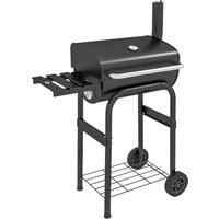 Holzkohlegrill Grillwagen mit Deckel Ablage Campinggrill mit Rädern von Outsunny