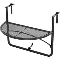 Outsunny® Balkonhängetisch Hängetisch höhenverstellbar halbrund Ø30 cm von Outsunny