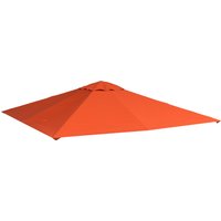 Outsunny Ersatzdach für Pavillon  Sonnenschutz Pavillonabdeckung aus Polyester, Orange, 2,98 x 2,95 m  Aosom.de von Outsunny