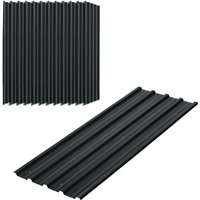 Outsunny - 12 Stück Trapezblech 129x45cm 7m² Verzinkt Dachblech 0,25 mm Wetterfest Profilblech Verzinkter Stahl Dachplatten Dachpaneele Stahlblech von Outsunny