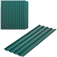 Outsunny - 12 Stück Trapezblech 129x45cm 7m² Verzinkt Dachblech 0,25 mm Wetterfest Profilblech Verzinkter Stahl Dachplatten Dachpaneele Stahlblech von Outsunny
