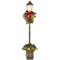 Outsunny 150 cm Weihnachtslaterne mit 50 LED-Lichterkette Tannenzapfen Metall von Outsunny