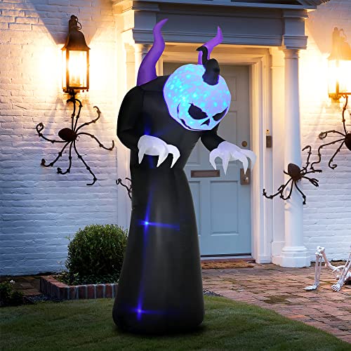Outsunny 210 cm Aufblasbar Gespenst mit Kürbiskopf Halloweendeko mit blauem Flammeneffekt mit LED-Lichte Aufblasbare Halloweendekoration Wasserdicht für den Innen und Außenbereich Outsunny 210 cm Aufblasbar Gespenst mit Kürbiskopf Halloweendeko mit blauem Flammeneffekt mit LED-Lichte Aufblasbare Halloweendekoration Wasserdicht für den Innen und Außenbereich von Outsunny