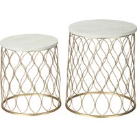 Outsunny 2er Set Gartentische Beistelltische Retro Drahtkorb Design Metallkorb Garten Satztisch Outdoor Ø41x46cm in Gold und Weiß Aosom.de Outsunny 2er Set Gartentische Beistelltische Retro Drahtkorb Design Metallkorb Garten Satztisch Outdoor Ø41x46cm in Gold und Weiß Aosom.de von Outsunny