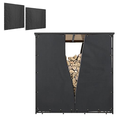 Outsunny 2er-Set Kaminholzregal Abdeckung Abdeckplane für Brennholzregal 600D Oxford Wasserdicht Holzregalabdeckung Aussen Schutzhülle wetterfeste Schutzabdeckung für Holzregale 176 x 163/175 cm Outsunny 2er-Set Kaminholzregal Abdeckung Abdeckplane für Brennholzregal 600D Oxford Wasserdicht Holzregalabdeckung Aussen Schutzhülle wetterfeste Schutzabdeckung für Holzregale 176 x 163/175 cm von Outsunny
