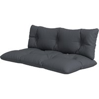 Outsunny 2er Set Palettenkissen Sitzkissen mit UV-Schutz, Bankauflage für Gartenbank, Polsterauflage dunkelgrau, bequem für den Außenbereich   Aosom.de von Outsunny