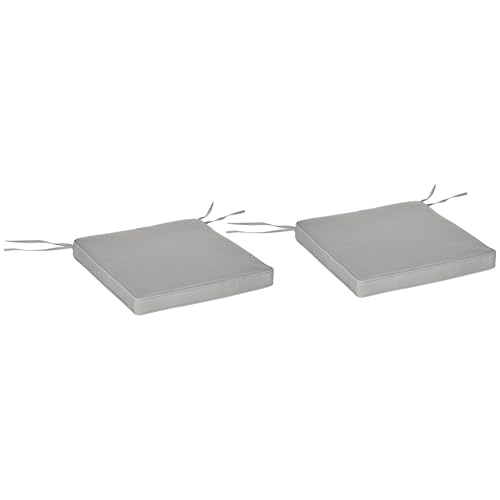 Outsunny 2er-Set Stuhlkissen Gartensessel Abnehmbare Sitzkissen Füllung 5 cm Stoff Polyester Abm. 45L x 45l cm Hellgrau Outsunny 2er-Set Stuhlkissen Gartensessel Abnehmbare Sitzkissen Füllung 5 cm Stoff Polyester Abm. 45L x 45l cm Hellgrau von Outsunny