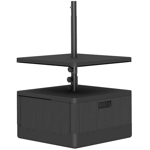 Outsunny 3 in 1 Sonnenschirmständer 80 kg befüllbar, Bepflanzbar Schirmständer mit Rollen, Tischplatte Quadratisch Schirmhalter Schirmgewicht Ständer für Sonnenschirm Ø38/48 mm, für Balkon Schwarz Outsunny 3 in 1 Sonnenschirmständer 80 kg befüllbar, Bepflanzbar Schirmständer mit Rollen, Tischplatte Quadratisch Schirmhalter Schirmgewicht Ständer für Sonnenschirm Ø38/48 mm, für Balkon Schwarz von Outsunny