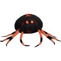 Outsunny 43 cm Aufblasbare Halloweendeko Große Spinne mit LED-Beleuchtung Horror inkl. Gebläse Wasserdicht Indoor Outdoor IP44 Polyester von Outsunny