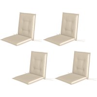 Outsunny 4er Set Sitzkissen 108 x 50 x 5 cm Stuhlkissen mit Bändern, Outdoor Indoor Sitzauflage, Sitzpolster, Bankpolster für Gartenmöbel, Sitzsthul, Essstuhl, Beige Aosom Outsunny 4er Set Sitzkissen 108 x 50 x 5 cm Stuhlkissen mit Bändern, Outdoor Indoor Sitzauflage, Sitzpolster, Bankpolster für Gartenmöbel, Sitzsthul, Essstuhl, Beige Aosom von Outsunny