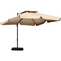 Outsunny Ampelschirm khaki Aluminium B/H/L: ca. 270x260x270 cm von Outsunny