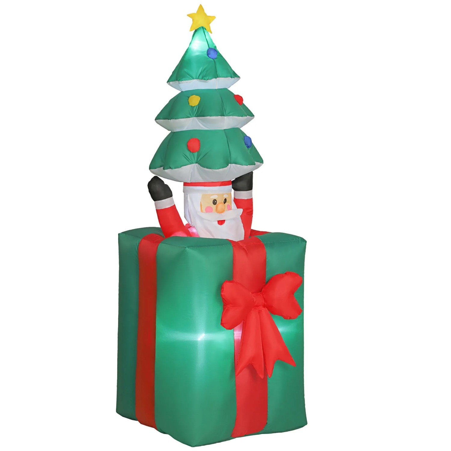 Outsunny Aufblasbar Weihnachtsdeko Polyester 80L x 67B x 160-213H cm Outsunny Aufblasbar Weihnachtsdeko Polyester 80L x 67B x 160-213H cm von Outsunny