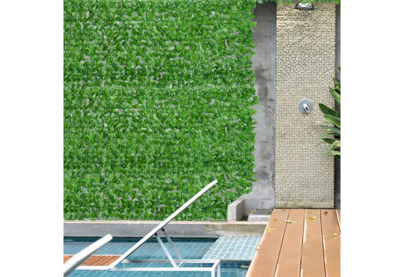 Outsunny Zierzaun Künstliche Hecke Sichtschutzhecke Terrasse Wanddekoration Hellgrün, (Sichtschutzhecke, 1-St., Wanddekoration), L300 x B100cm von Outsunny
