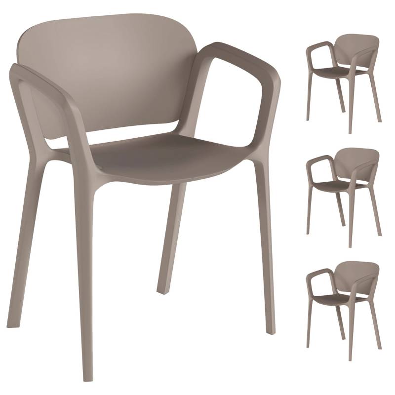 Outsunny Balkonstühle 4er Set Kunststoff 60L x 56B x 75H cm Grau Outsunny Balkonstühle 4er Set Kunststoff 60L x 56B x 75H cm Grau von Outsunny