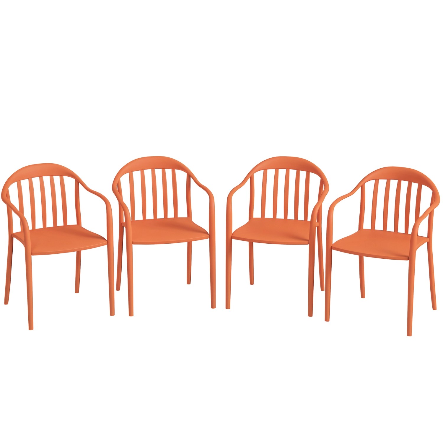 Outsunny Balkonstühle 4er-Set Kunststoff Rot 57L x 54B x 78H cm Outsunny Balkonstühle 4er-Set Kunststoff Rot 57L x 54B x 78H cm von Outsunny