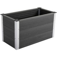 Outsunny Blumenkübel grau Kunststoff B/H/L: ca. 50x50x100 cm von Outsunny