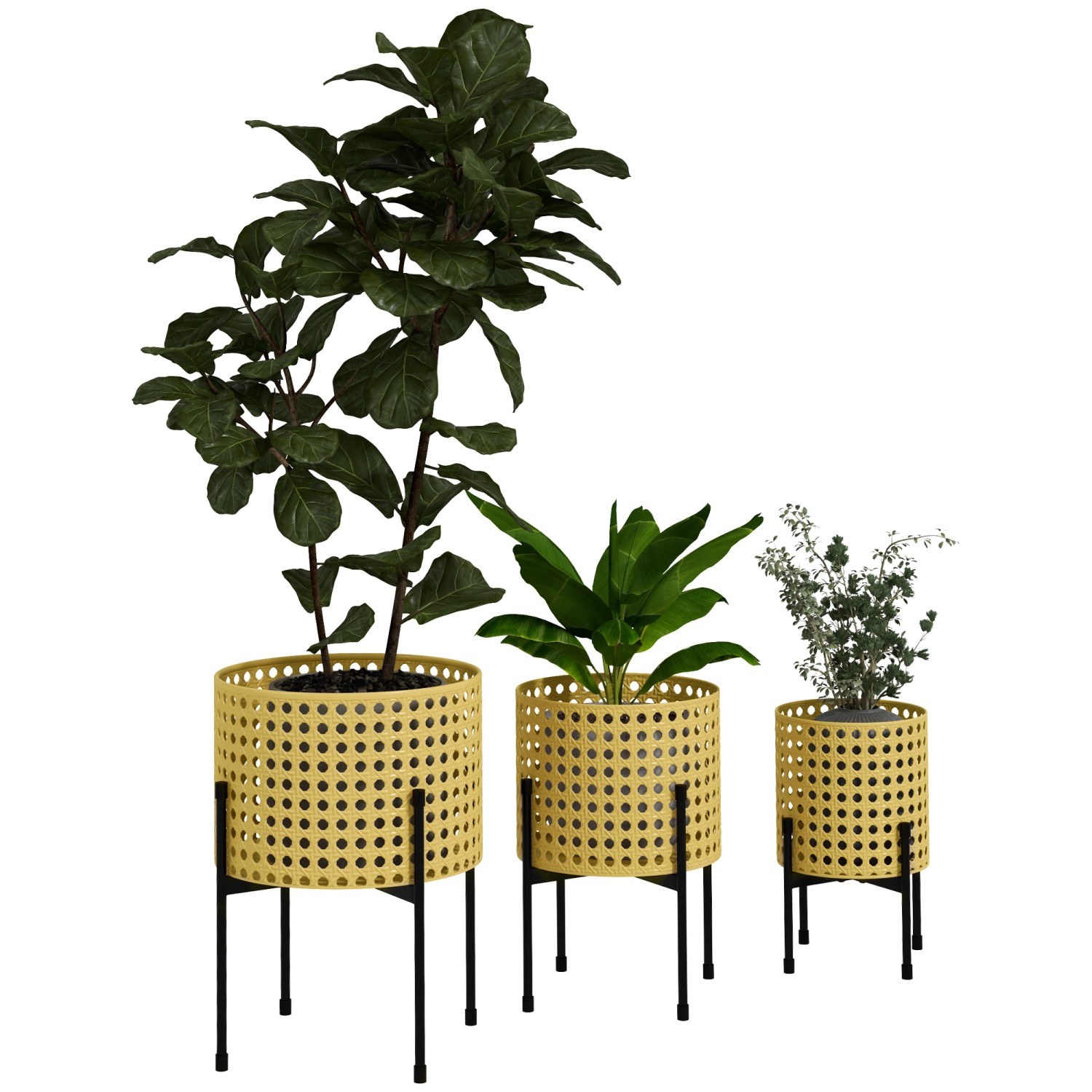 Outsunny Blumenständer-Set Stahl Gold Ø30 x 40H cm Outsunny Blumenständer-Set Stahl Gold Ø30 x 40H cm von Outsunny