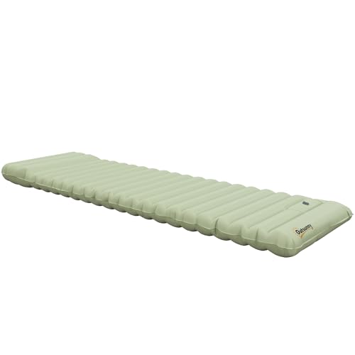 Outsunny Camping Isomatte, Luftmatratze, wasserabweisend Luftbett mit Fußpumpe, Schlafmatte mit Tragetasche für Camping, bis 80 kg belastbar, Grün Outsunny Camping Isomatte, Luftmatratze, wasserabweisend Luftbett mit Fußpumpe, Schlafmatte mit Tragetasche für Camping, bis 80 kg belastbar, Grün von Outsunny