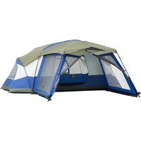 Outsunny Camping Zelt für 6-8 Personen  Familienzelt mit Vorraum, 2 Fenster, Kuppelzelt, PU3000mm, Blau, 518x487x237cm  Aosom.de von Outsunny