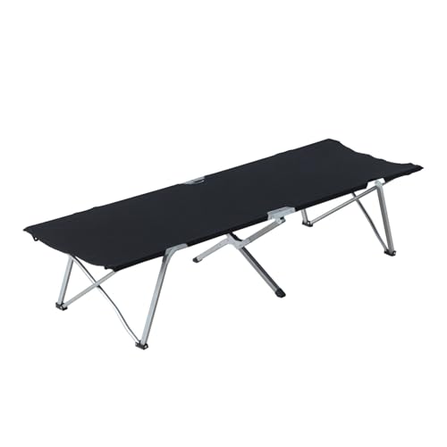 Outsunny Campingbett Feldbett Klappbett Liege inkl. Tasche 193x64x40cm (Schwarz) von Outsunny