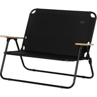 Outsunny Campingstuhl 2-Sitzer klappbar tragbar Gartenstuhl Regiestuhl Klappstuhl mit Getränkehalter für Outdoor Picknick Wandern max. Belastung 160 kg Schwarz 114 x 67 x 80 cm   Aosom von Outsunny