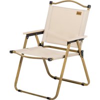 Outsunny Campingstuhl Faltbarer Anglerstuhl mit Armlehnen - Oxford-Gewebe und Stahlkonstruktion - 54 x 59 x 78 cm - Khaki   Aosom von Outsunny