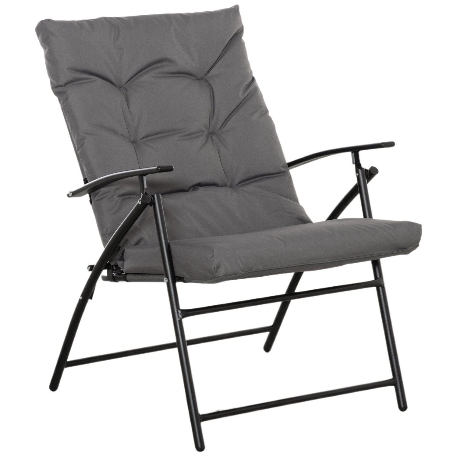 Outsunny Campingstuhl Metall Polyester Grau 65L x 65B x 94H cm Outsunny Campingstuhl Metall Polyester Grau 65L x 65B x 94H cm von Outsunny