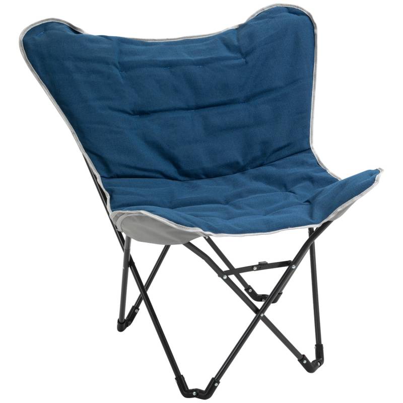 Outsunny Campingstuhl Polyesterstoff Blau 88L x 74B x 84H cm von Outsunny